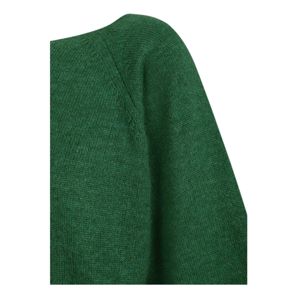 Cortana Marlon trui van baby alpaca en merinowol groen Green Dames