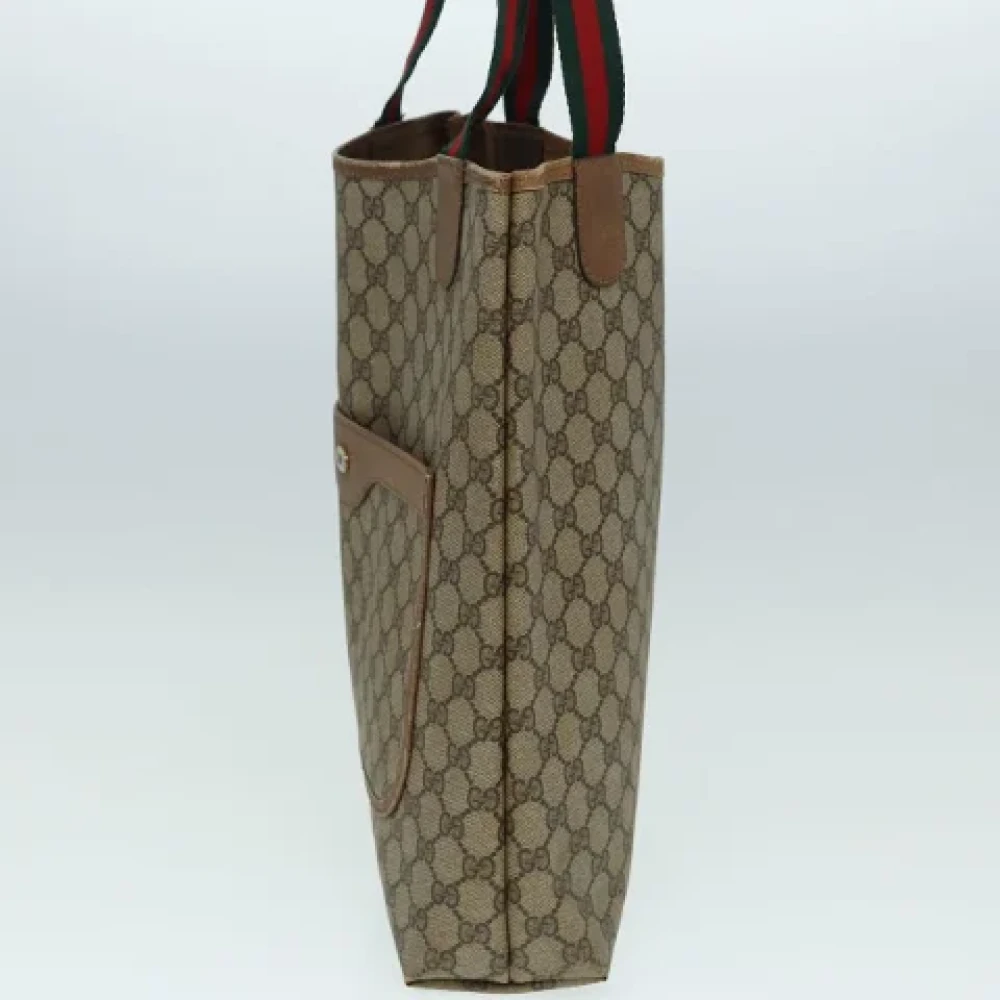 Gucci Vintage Pre-owned Leather totes Beige Dames