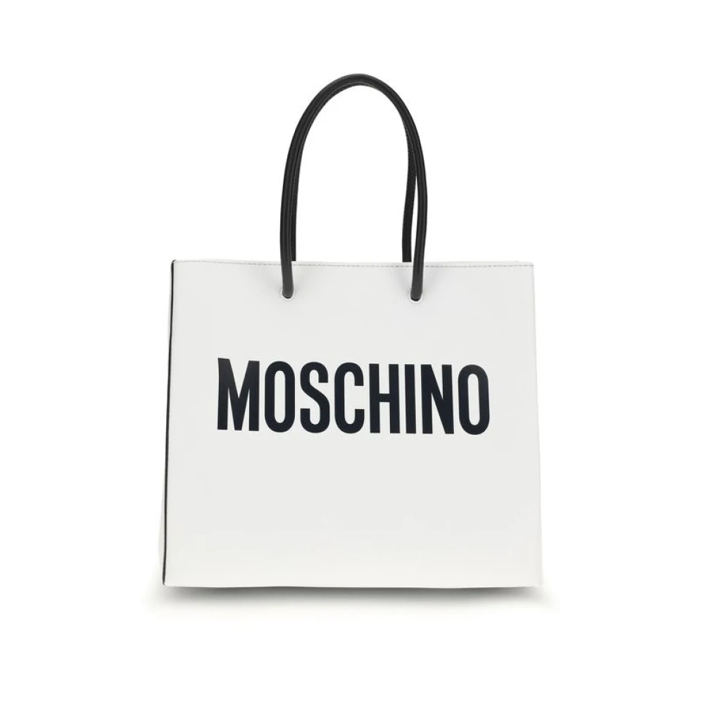 Moschino White Calf Leather Bos Taurus Handbag - Image 3