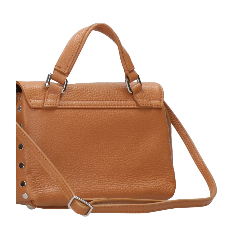 Zanellato Bruin Leren Postina Tas Brown Dames