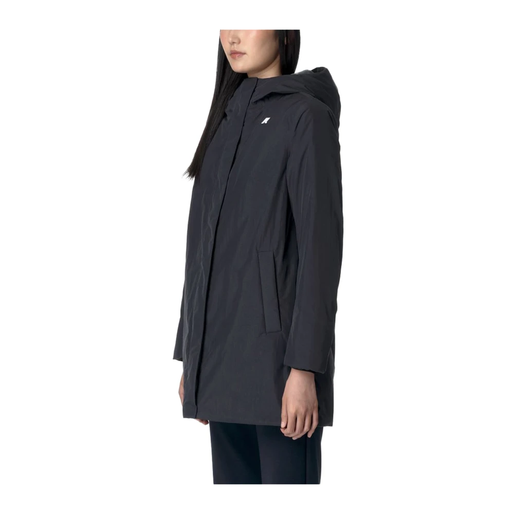 K-way Nylon parka jas voor vrouwen Blue Dames