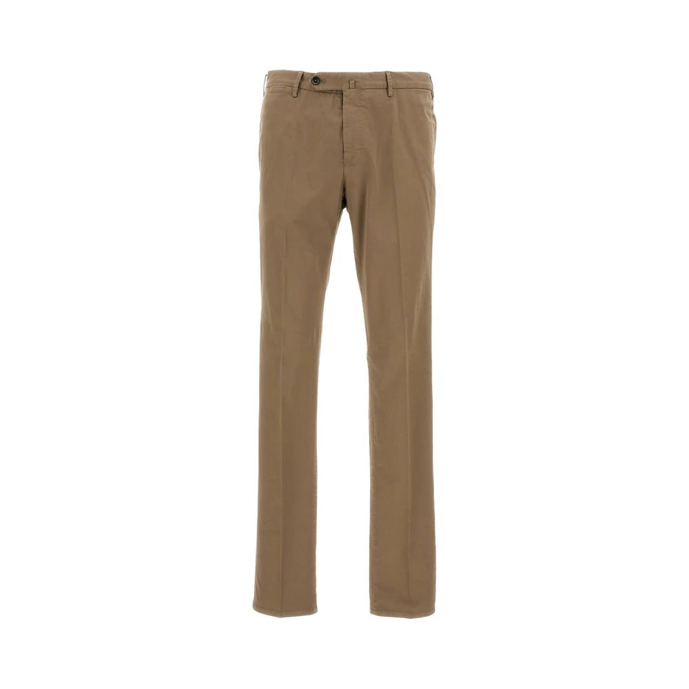 Pt01 Men's Brown Slim Stretch Gabardine Trousers - Chinos - 2XL - Trousers