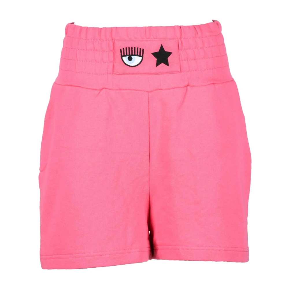 Chiara Ferragni Collection Katoenen shorts voor vrouwen Pink Dames