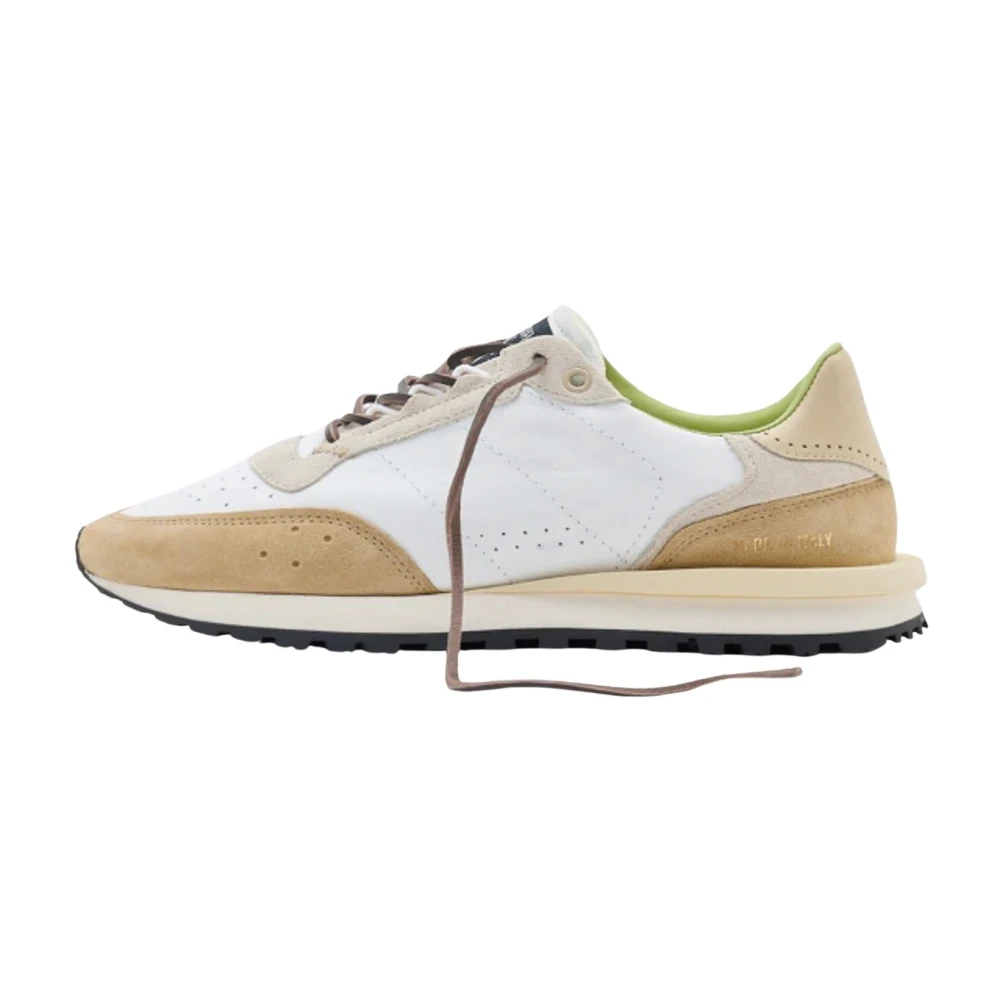 Hidnander Leren Sneakers met Suède Details Heren Schoenen Beige