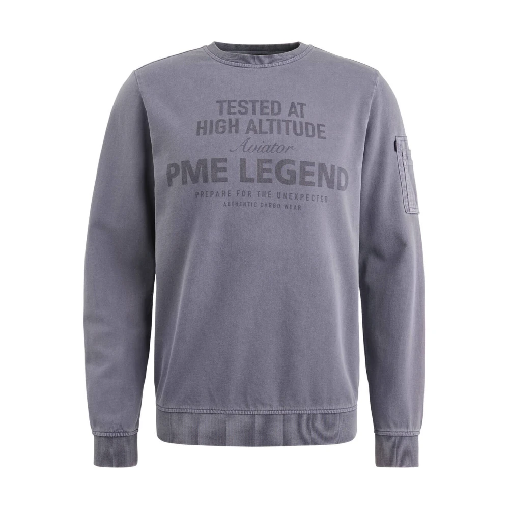 PME Legend Crewneck Terry Sweatshirt Purple Heren