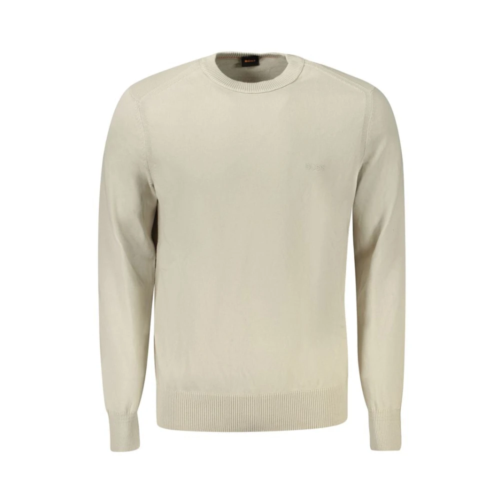 Hugo Boss Beige Katoenen Trui Beige Heren