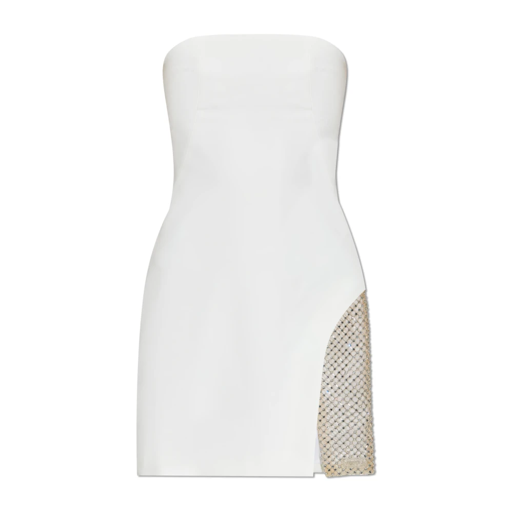 The Attico Women's White Short Dresses, S, Short Strapless Dress