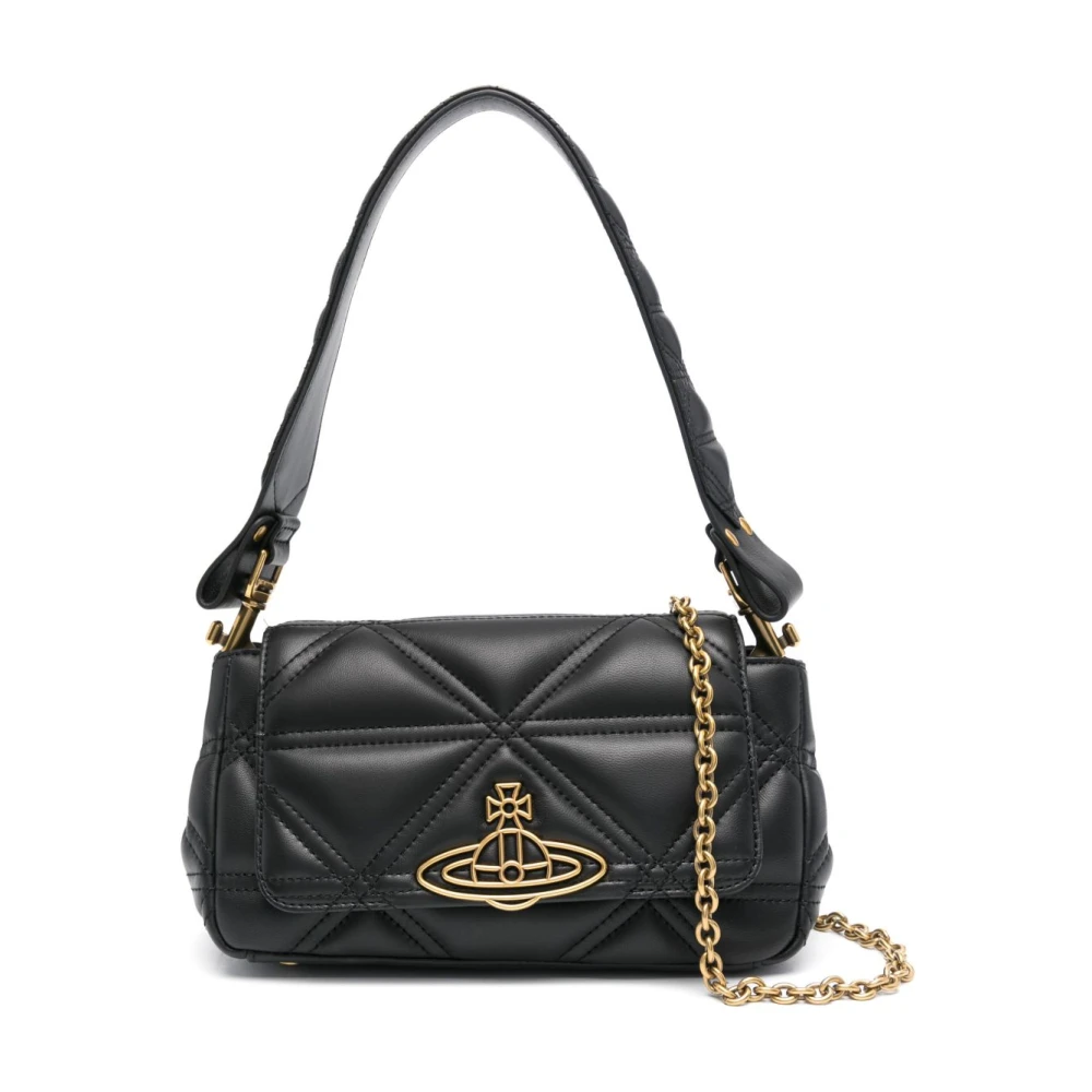 Vivienne Westwood Zwarte Foldover Top met Afneembare Bandjes Black Dames