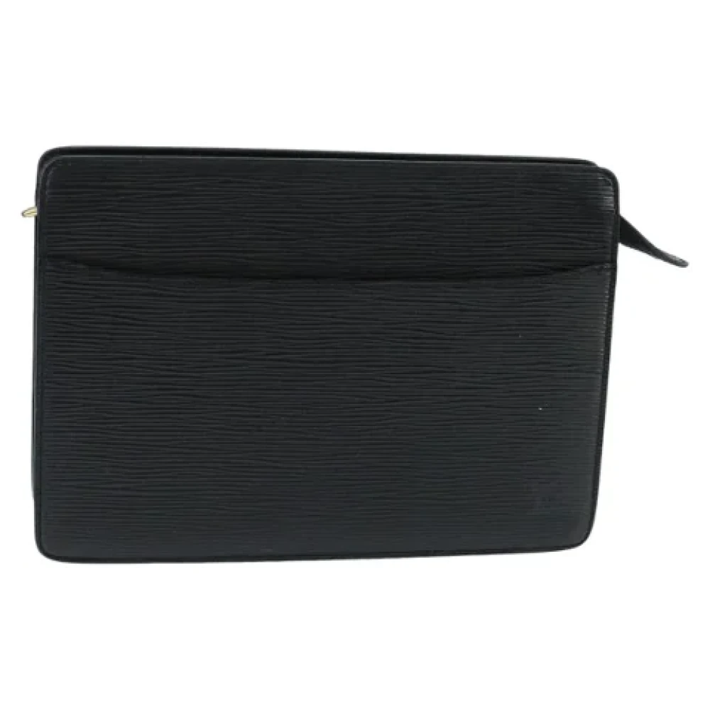 Louis Vuitton Vintage Pre-owned Leather clutches Black Dames