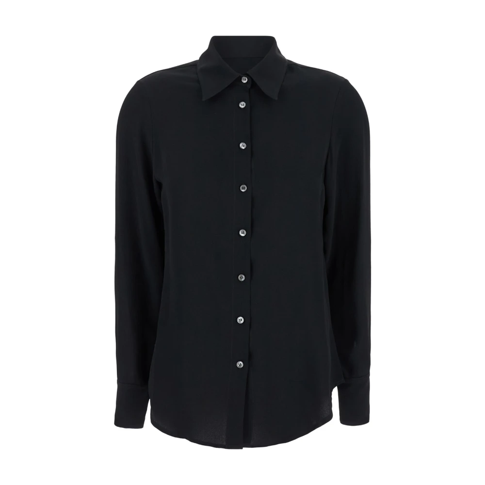 Mauro Grifoni Zijden Zwarte Shirt Black Dames