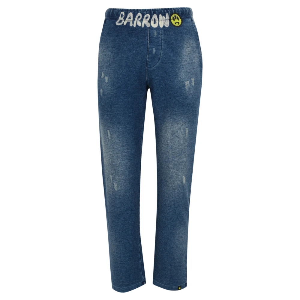 Barrow Denim Broek met Elastische Taille Blue Heren