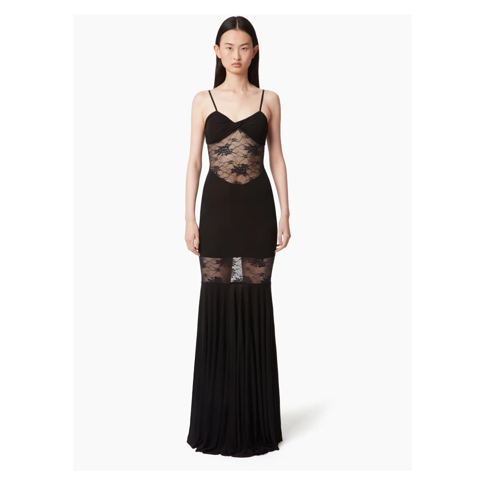 Nina Ricci Meermin Jurk MET Kant Black Dames