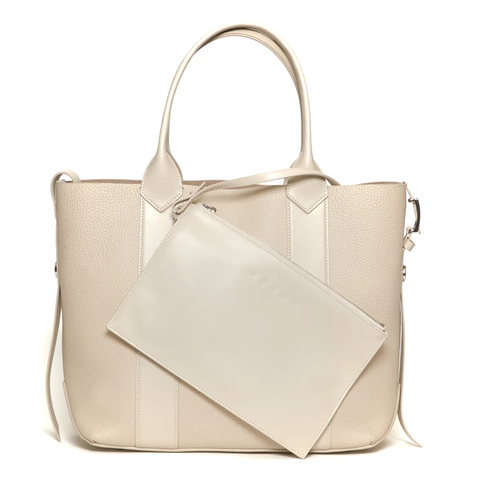 Hogan Elegante Script Shopping Handtas Ivoor White Dames