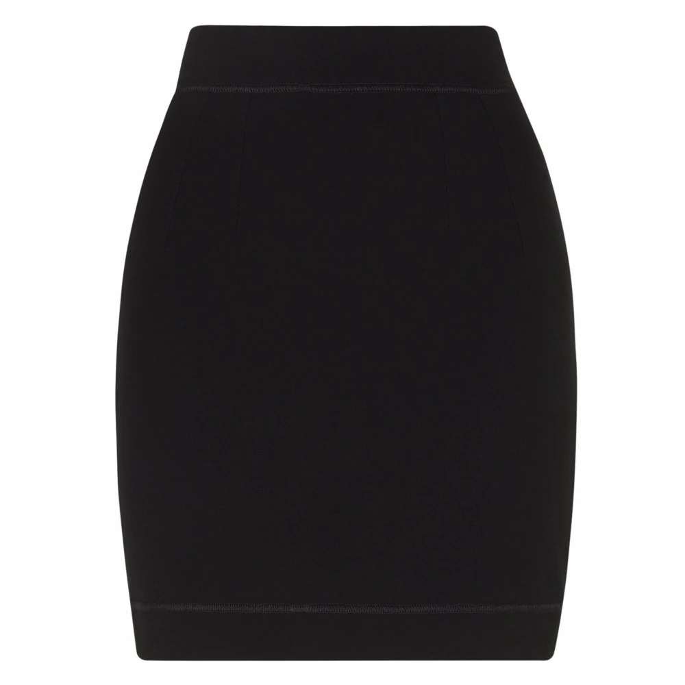 Dolce & Gabbana Zwarte Jersey Minirok Black Dames