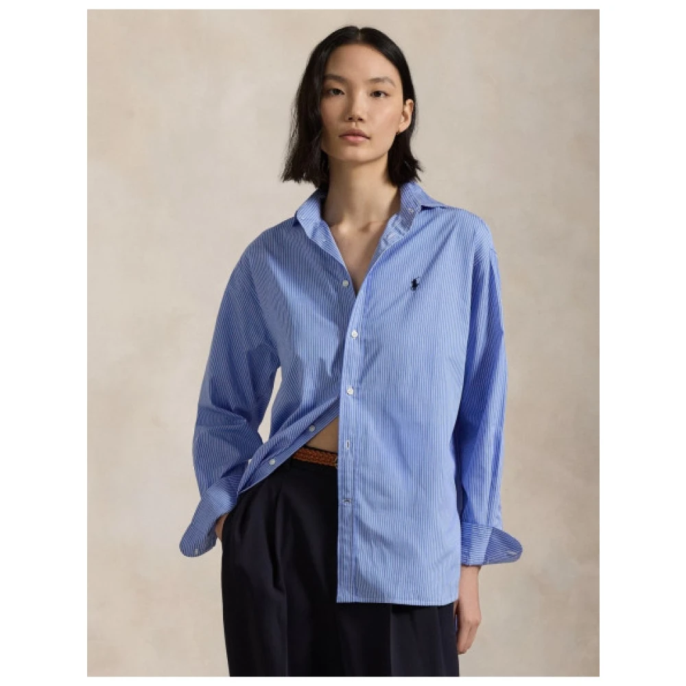 Polo Ralph Lauren Gestreept Casual Overhemd Blue Dames
