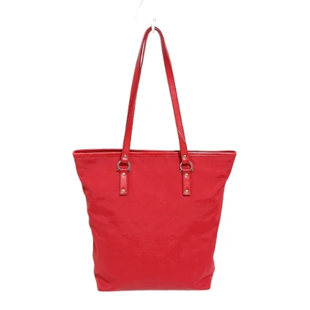 Salvatore Ferragamo Pre-owned Fabric shoulder-bags Red Dames