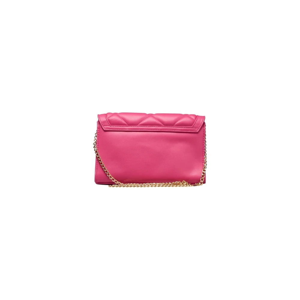 Love Moschino Schoudertas met Ketting en Logo Pink Dames