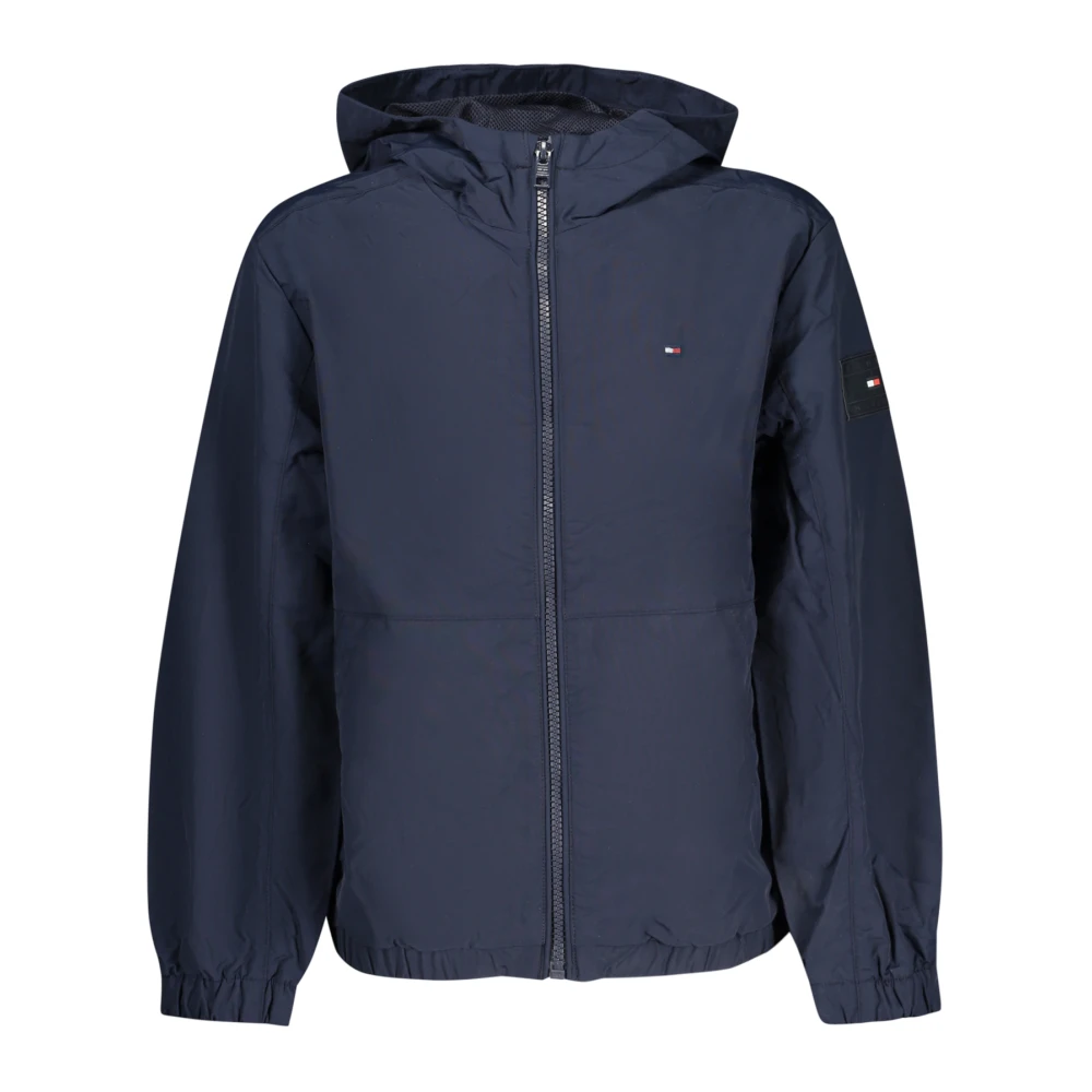 Tommy Hilfiger Unisex Blue Long-Sleeved Jacket With Hood