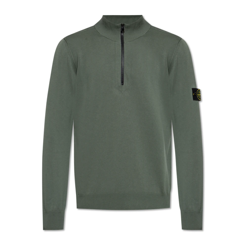 Stone Island Trui met opstaande kraag Green Heren