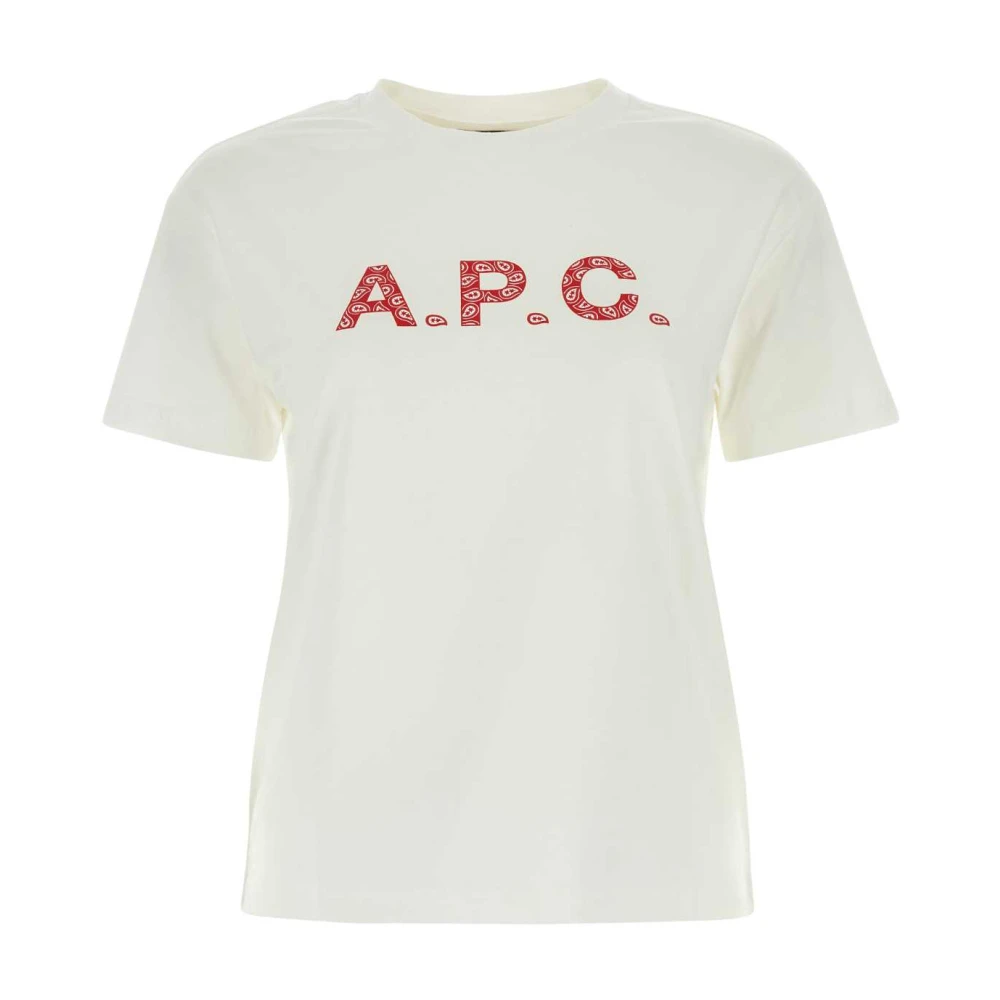 A.p.c. Witte katoenen T-shirt White Dames