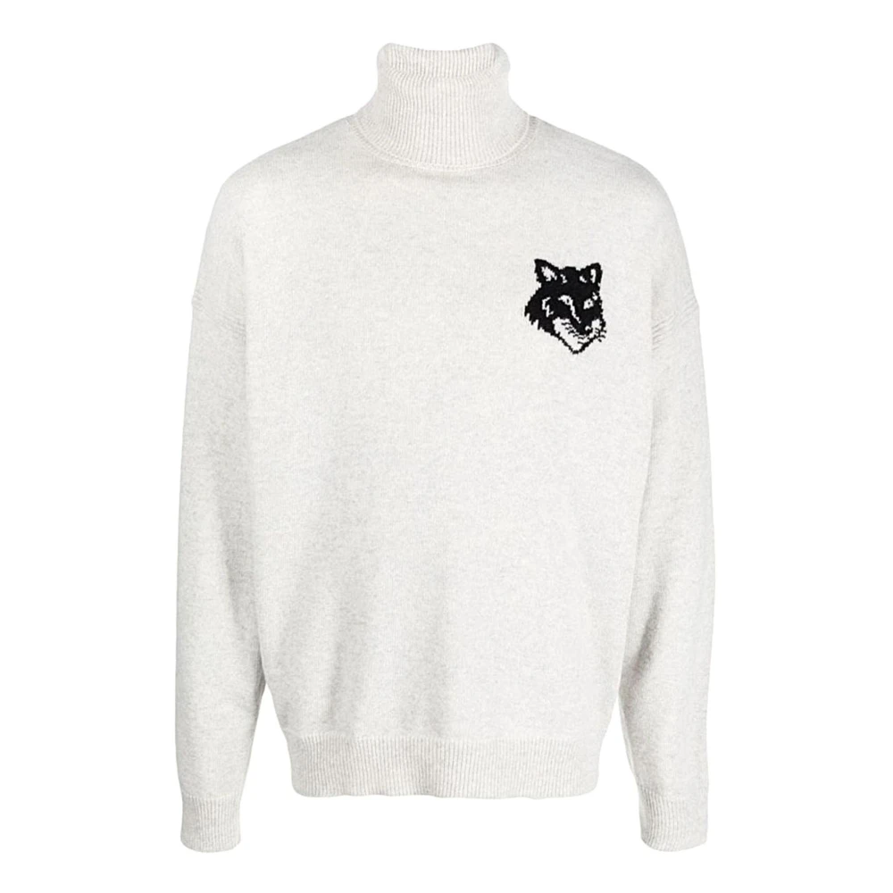 Maison Kitsuné Men's Gray Turtlenecks, L, Maglia