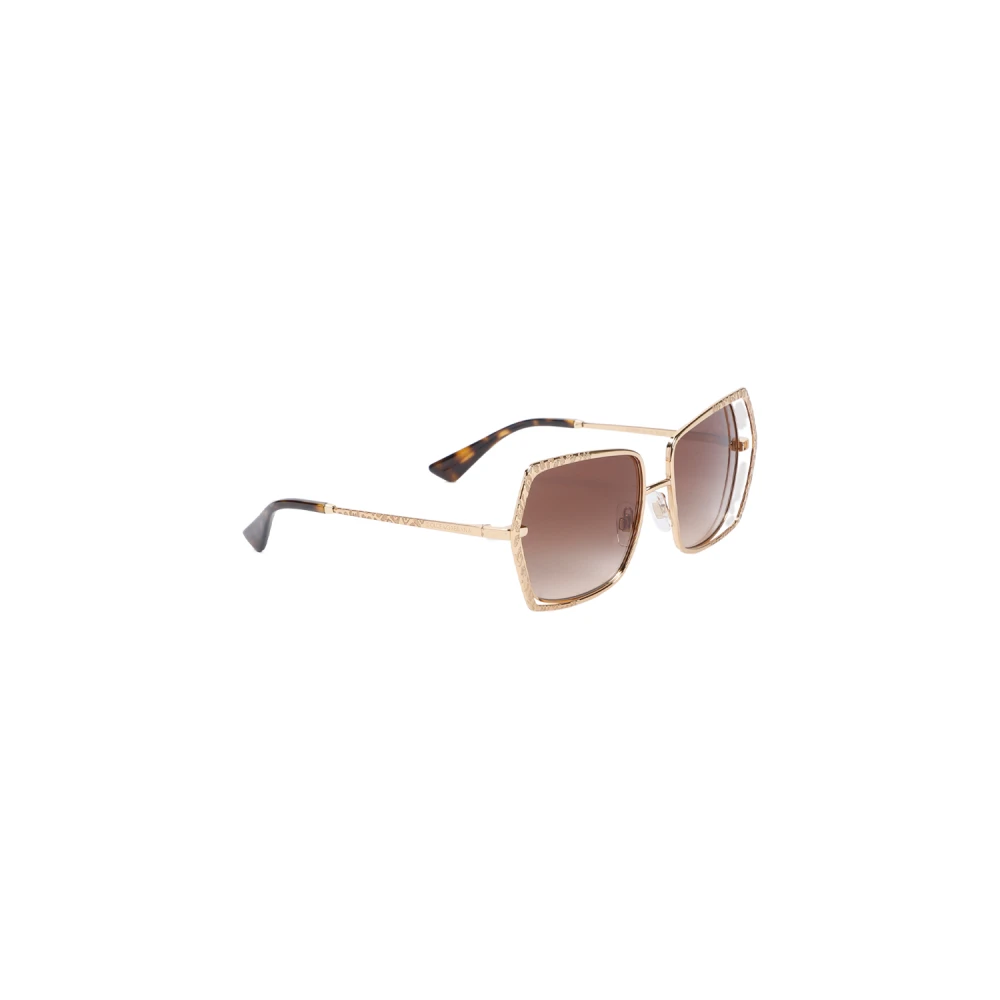 Dolce & Gabbana Women's Yellow Metallic Sunglasses With Leopard Details