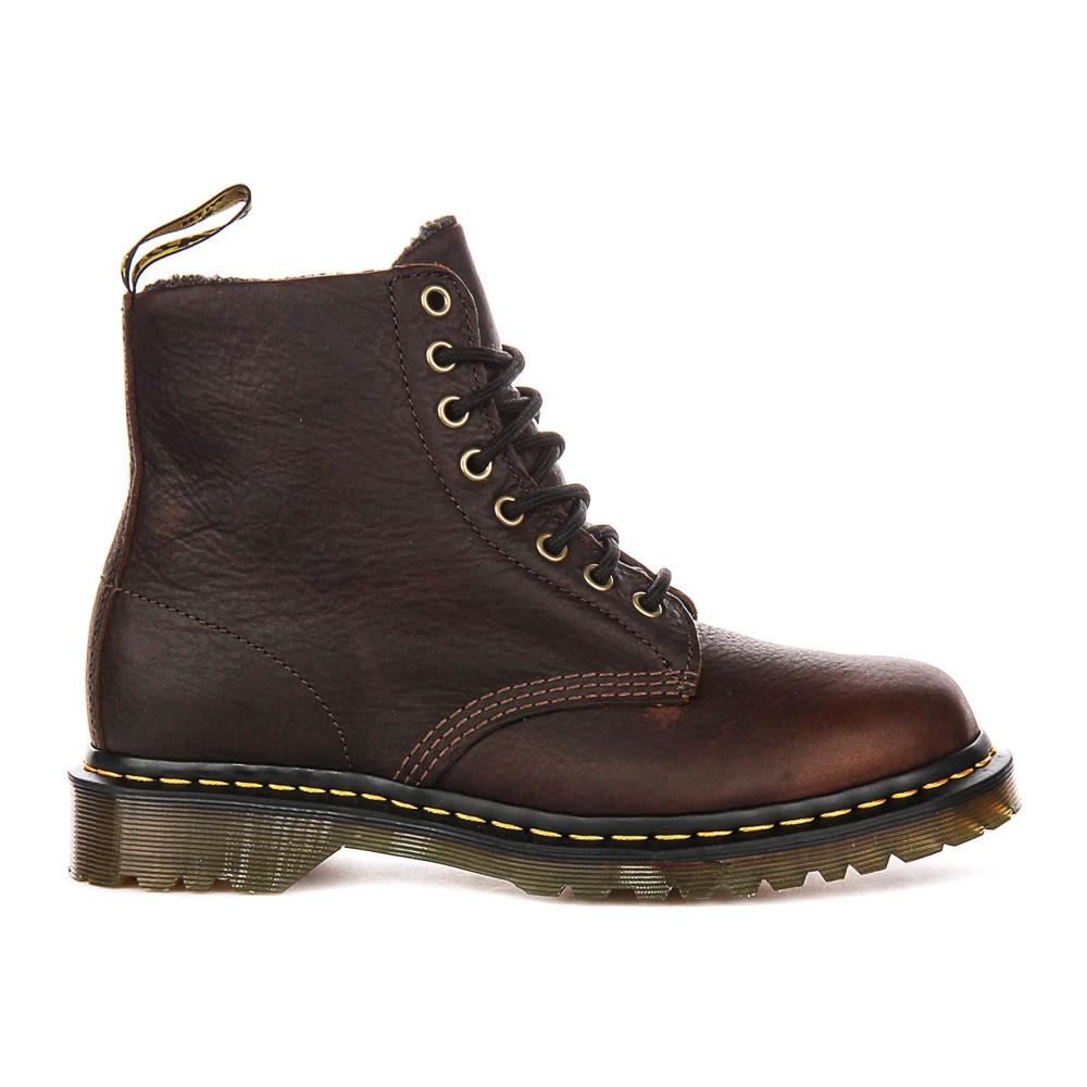Dr. Martens 1460 Pascal Fleece-Lined Boot - Unisex - Lace-Up Boots - Brown - 5 Uk - Shoes