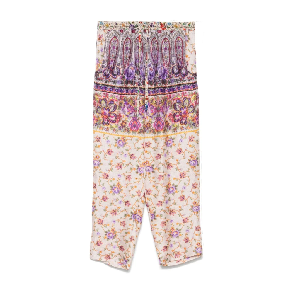 Pierre-Louis Mascia Blommigt Lila Byxor Multicolor, Dam