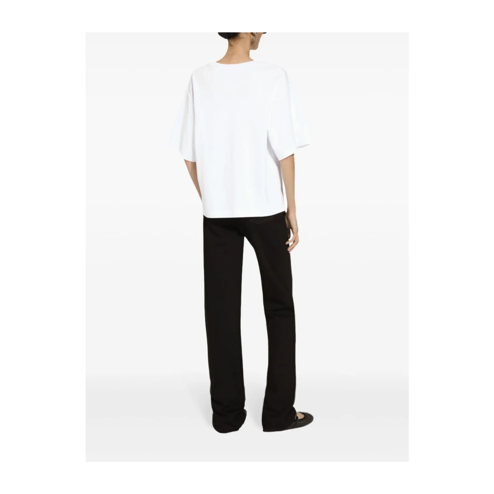 Dolce & Gabbana Schild Logo T-shirt White Dames