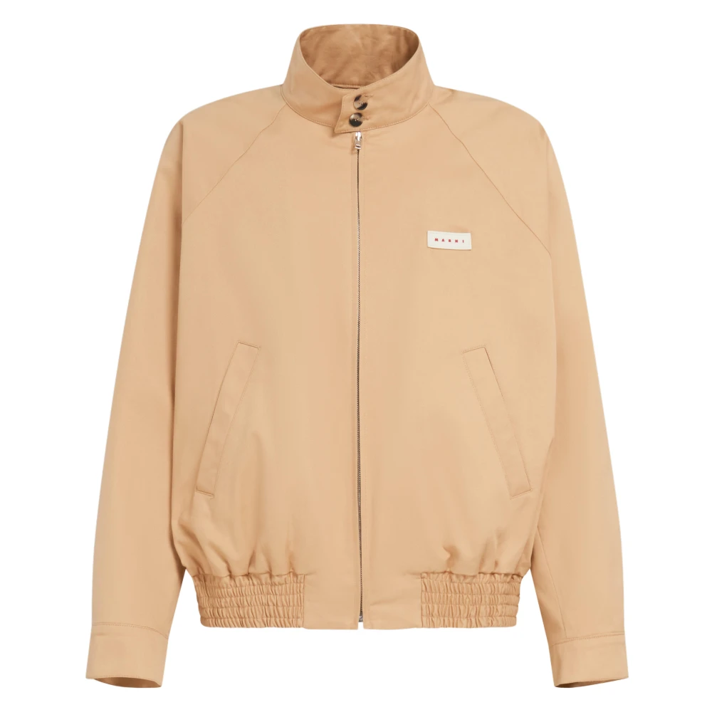 Marni gabardine oversized bomber Beige Heren