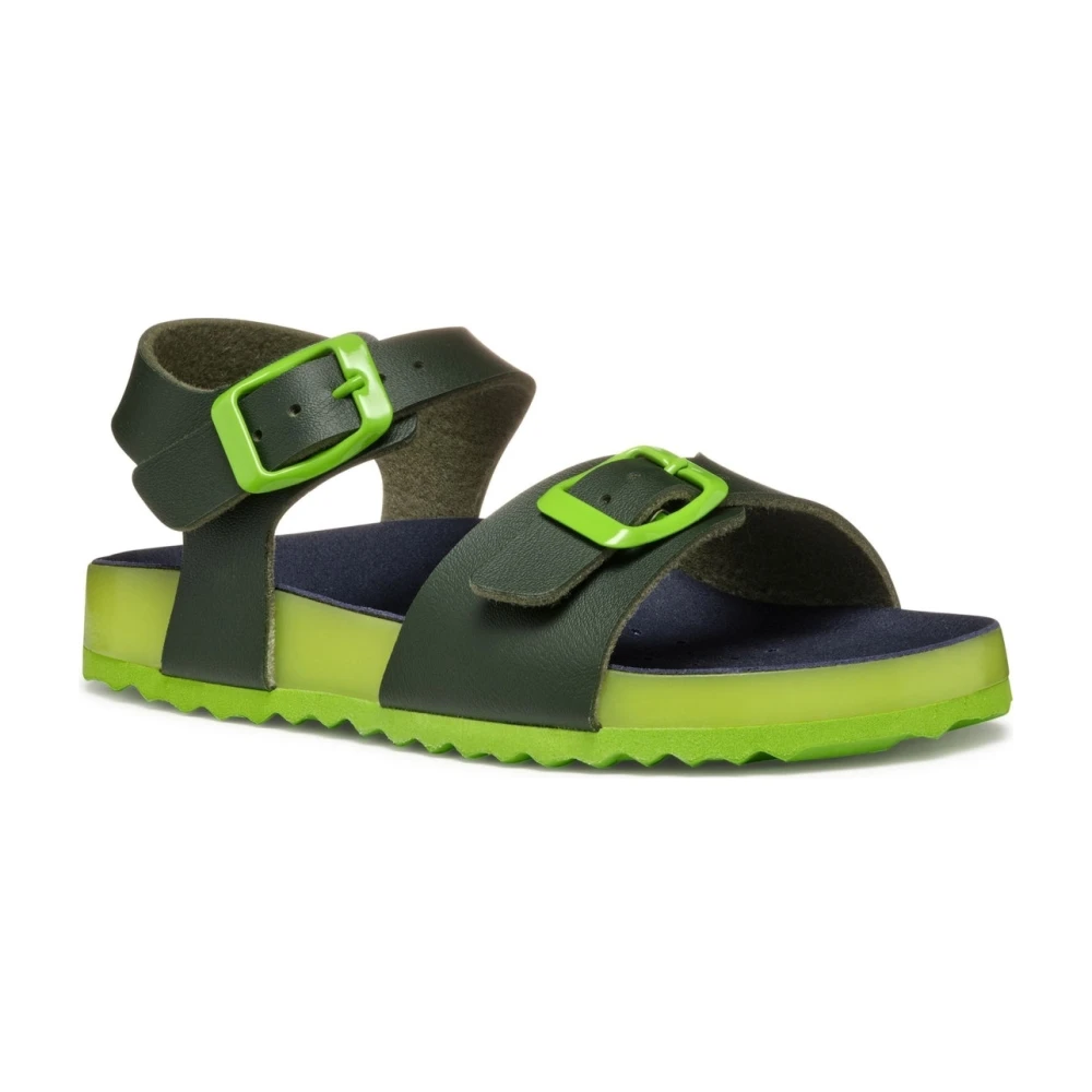 Geox Boys Green Kids Sandals, 32 Eu, Kids Sandals
