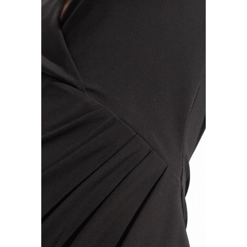 Emporio Armani Jurk met V-hals Black Dames