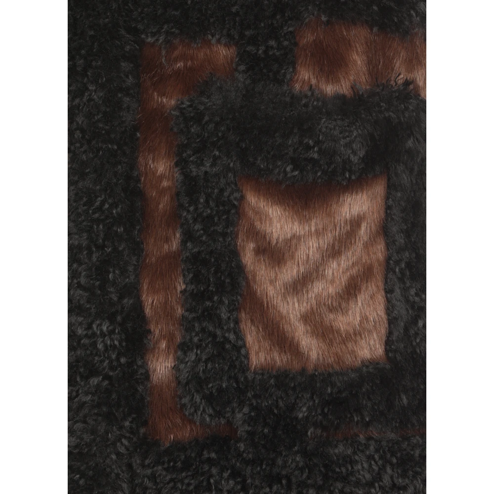 Stand Studio Bruine Faux Fur Kraag Jas Brown Dames