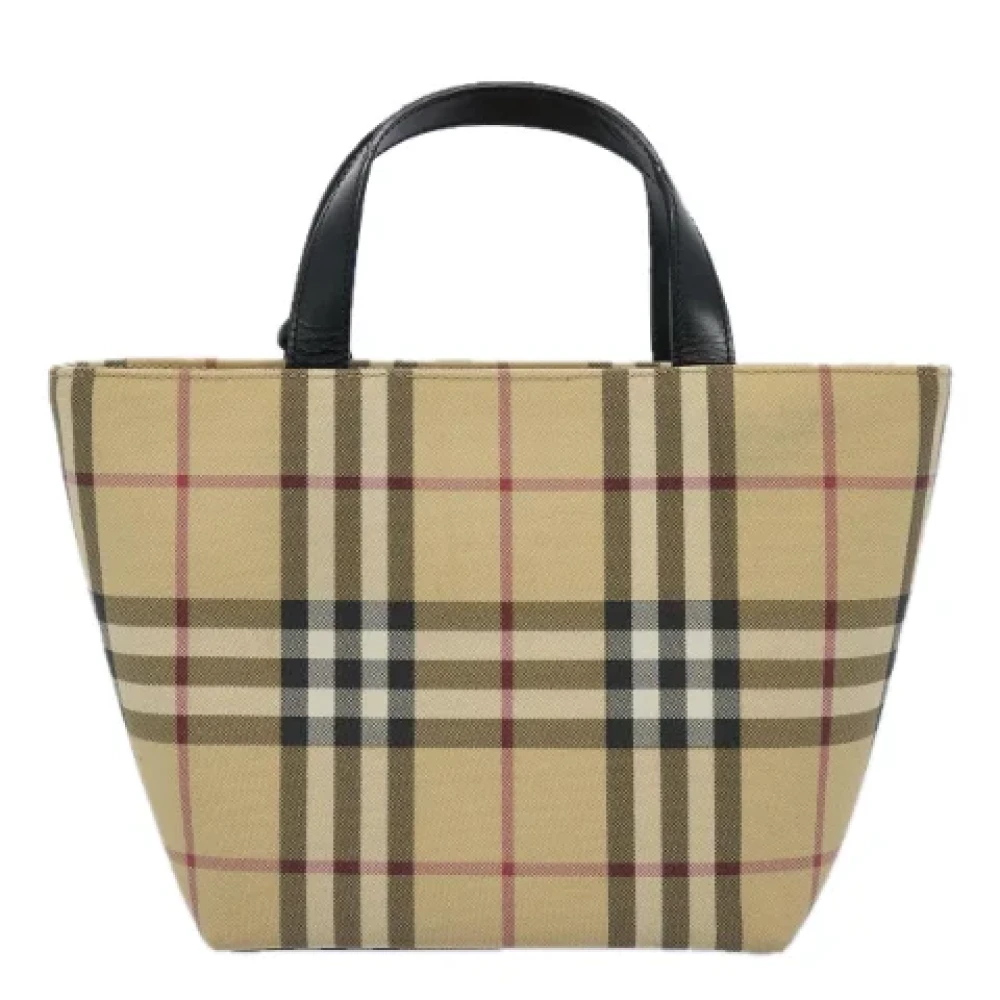 Burberry Vintage Pre-owned Coated canvas handbags Beige Dames