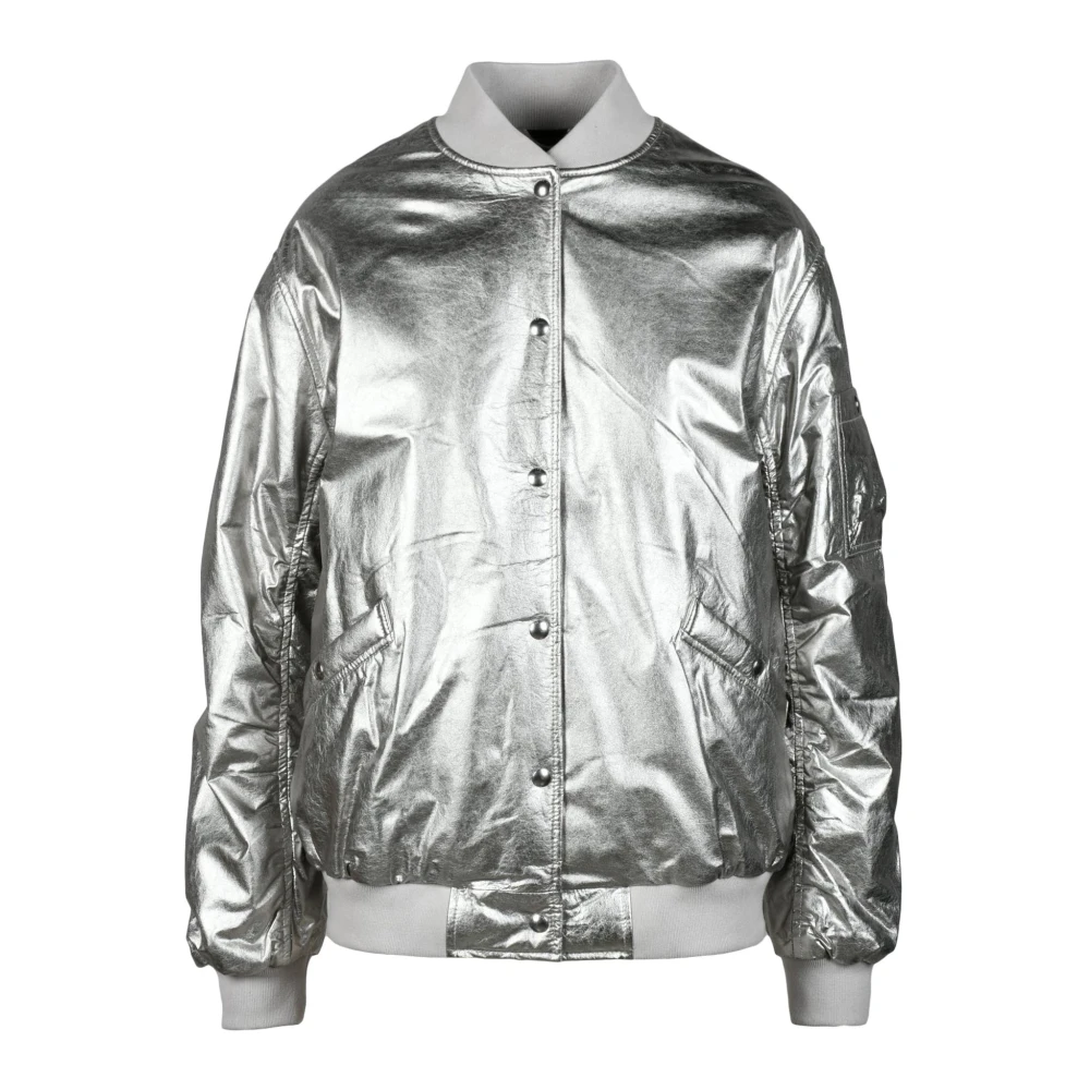 IRO, Bomber Jackets, female, Gray, Size: L leather jacket