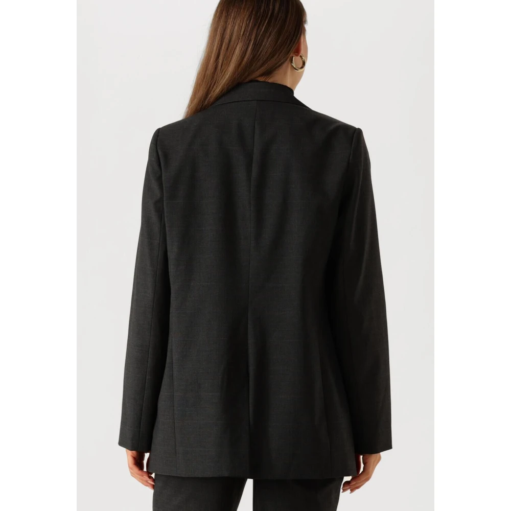 Co'Couture Moderne Oversized Grijze Blazer Black Dames