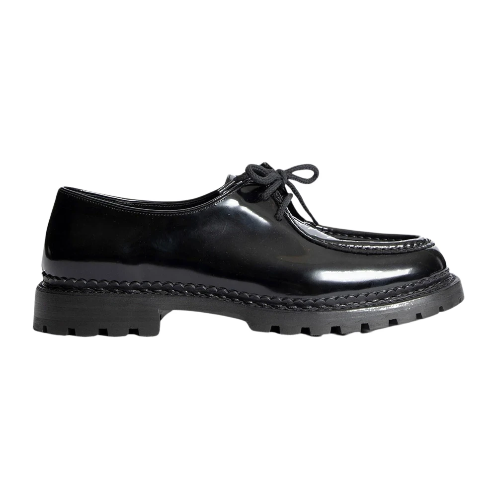 Saint Laurent Svart Läder Loafer Skor Black, Herr