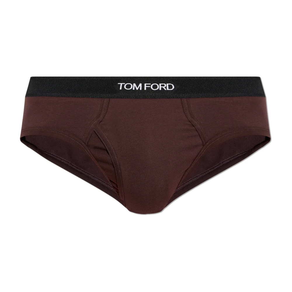 Tom Ford Katoenen slips Brown Heren