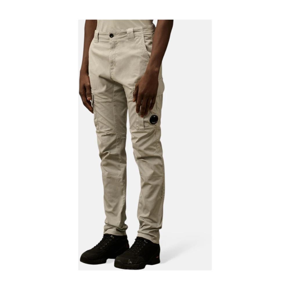 C.P. Company Blauwe Vos Cargo Broek Satijn Stretch Beige Heren