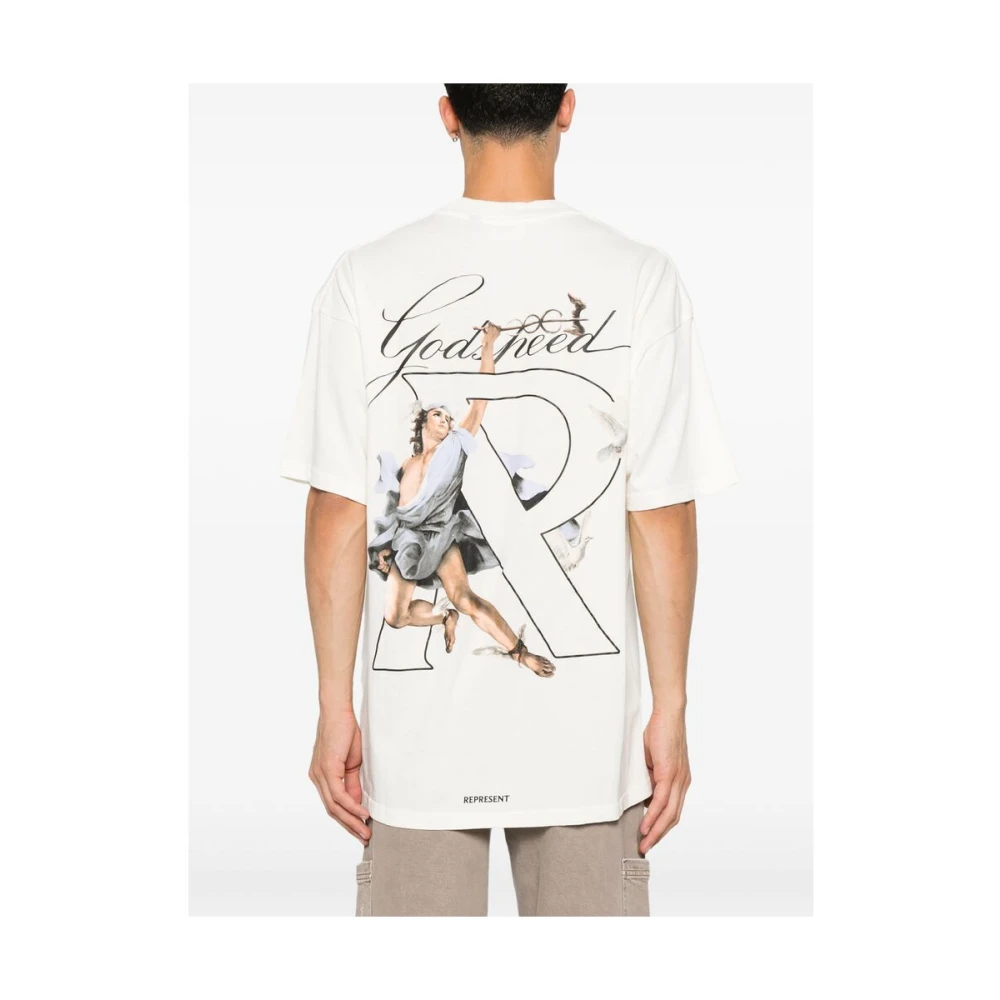 Represent T-shirt met Grafische Print en Ronde Hals White Heren