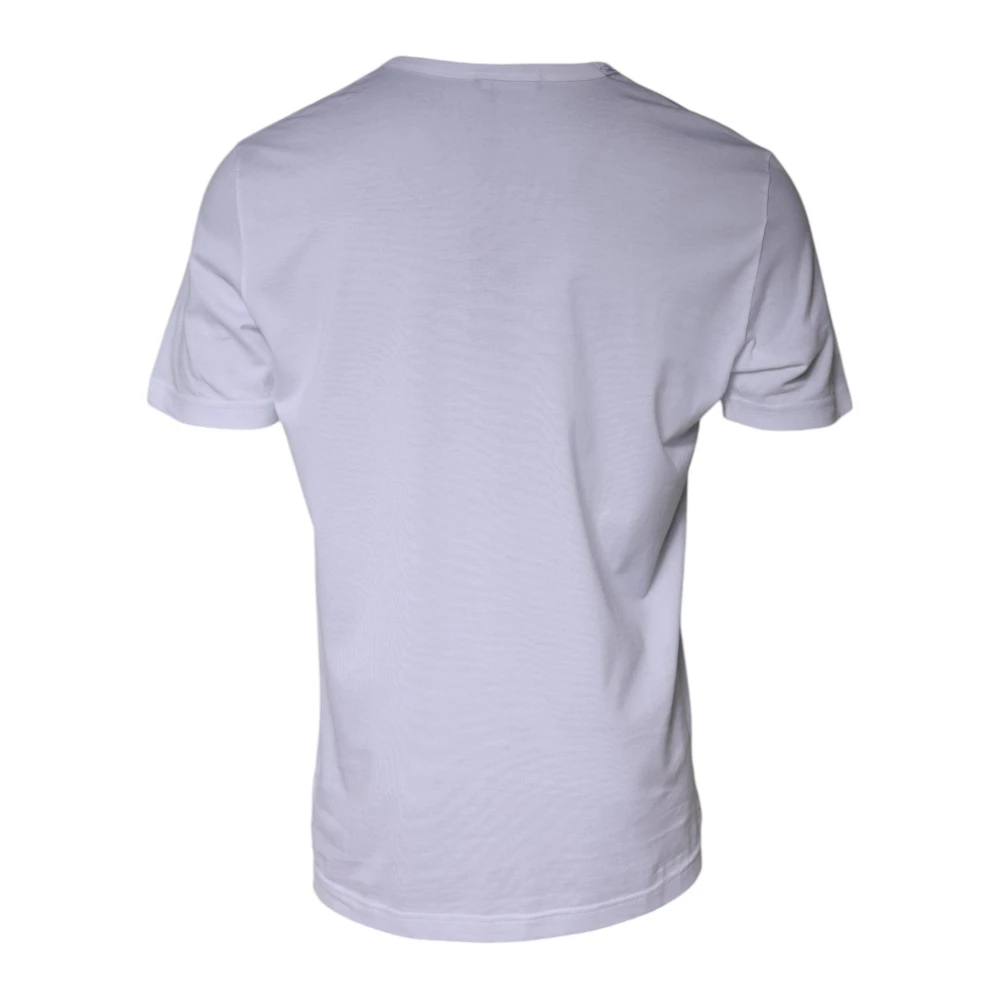 Dolce & Gabbana Witte Katoenen Crew Neck T-shirt White Heren