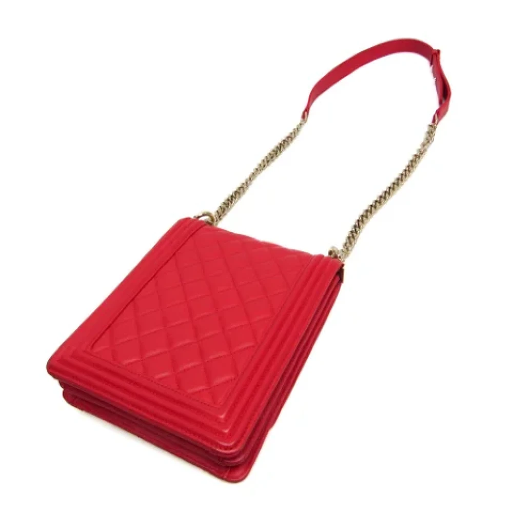 Chanel Vintage Pre-owned Leather shoulder-bags Red Dames