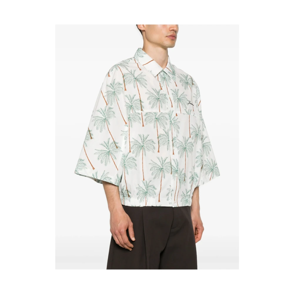 Jacquemus Wit Grafisch Print Shirt Elastische Zoom White Heren