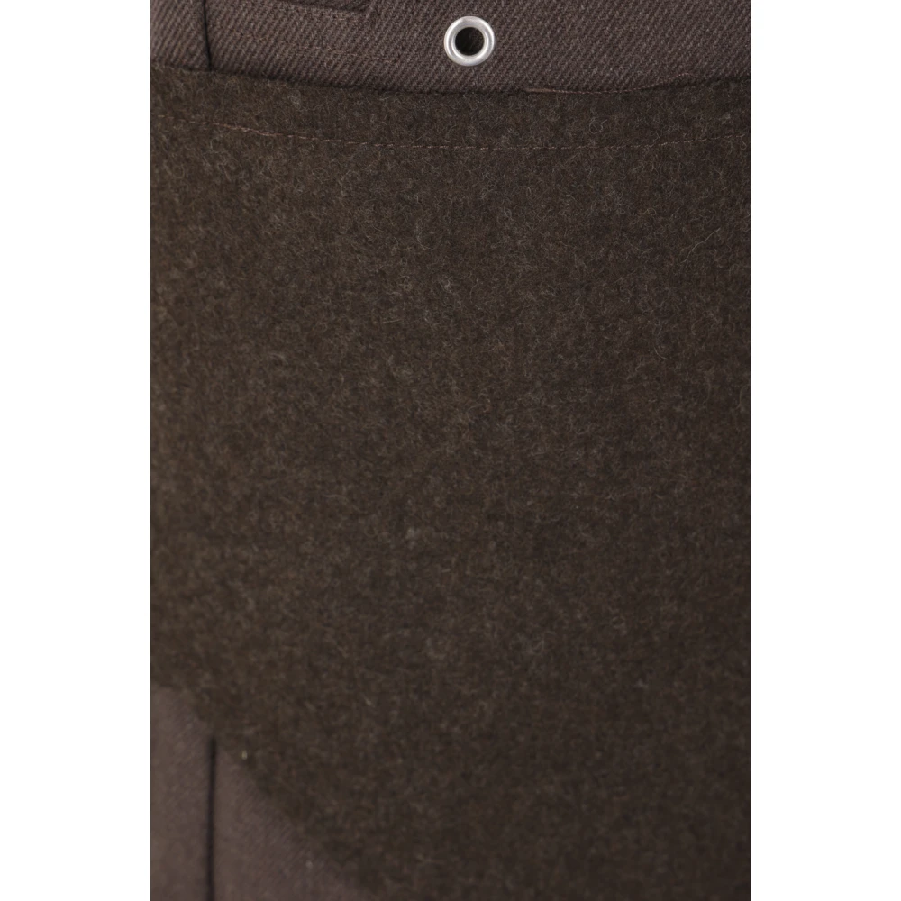 Rick Owens Wijde Pijp Bruine Katoenen Broek Brown Heren