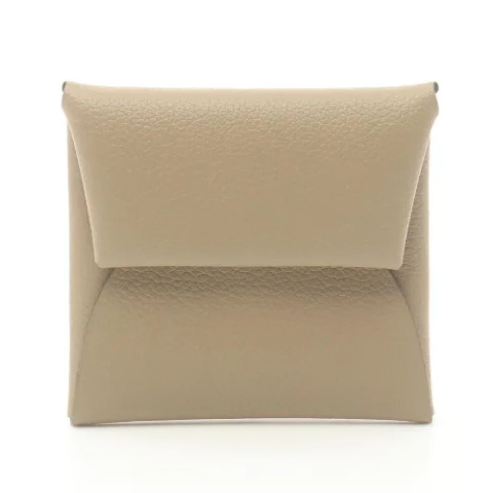 Hermès Vintage Pre-owned Fabric wallets Beige Dames