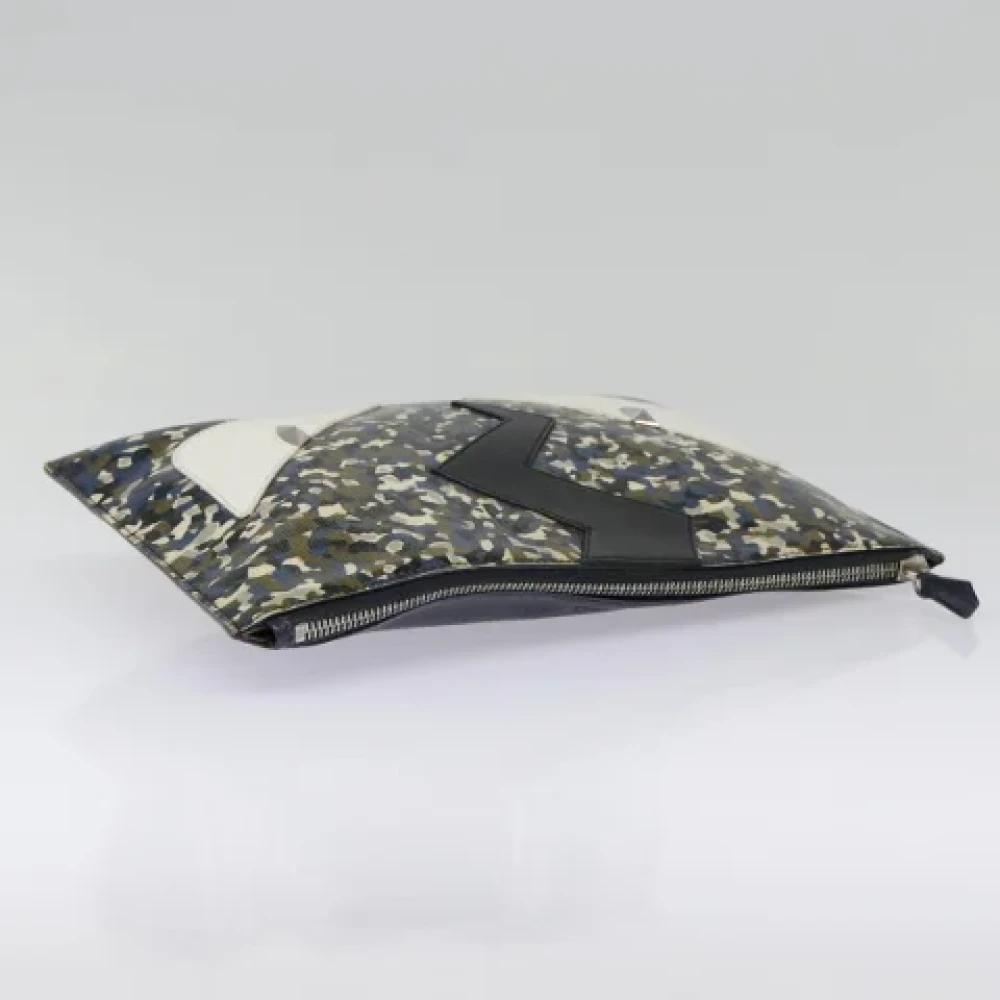 Fendi Vintage Pre-owned Leather clutches Blue Dames