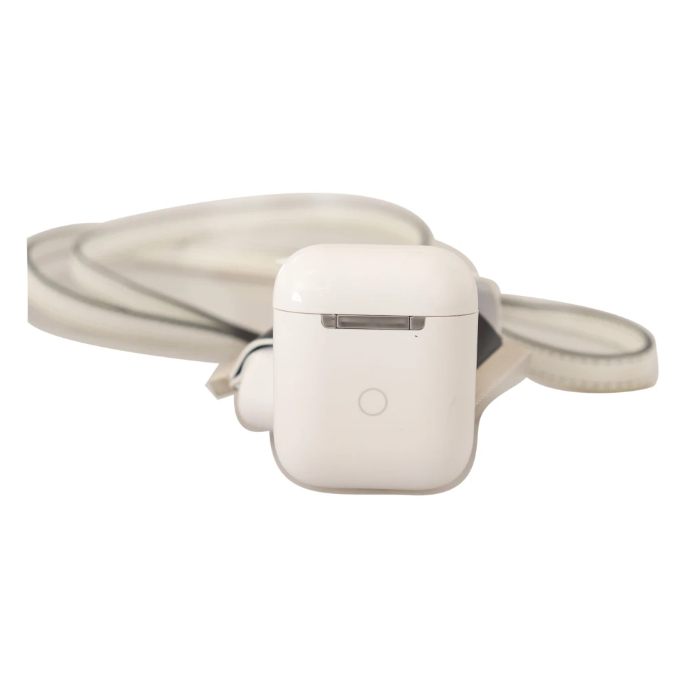 Dolce & Gabbana Stijlvolle Leren Airpods Hoes Black Dames