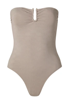 Signature Gold Embellished Bandeau Swimsuit
