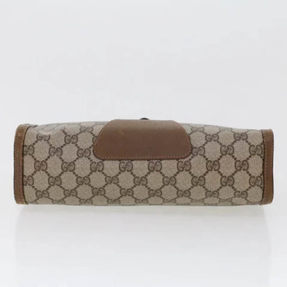 Gucci Vintage Pre-owned Canvas clutches Beige Dames