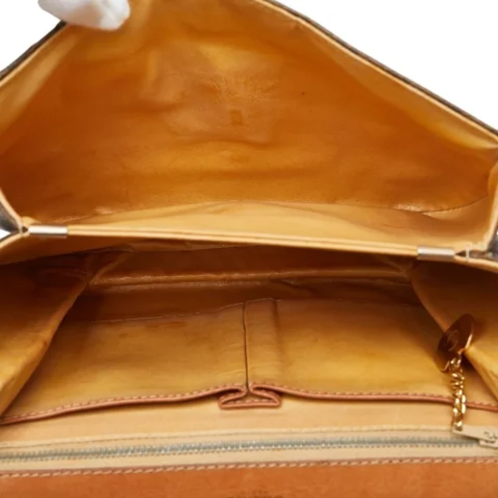 Celine Vintage Pre-owned Leather shoulder-bags Brown Dames